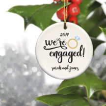 Wir sind Verlobt! Weihnachtsschmuck der weißen Ker