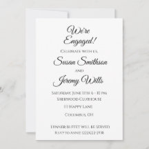 Wir sind Verlobte Engagement Party Einladungen ele
