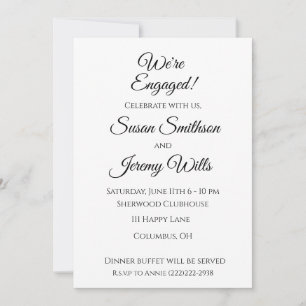 Wir sind Verlobte Engagement Party Einladungen ele