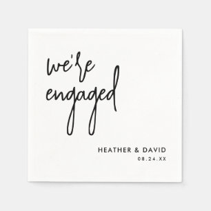 Wir sind Verlobte Engagement Party Napkins Serviette