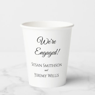 Wir sind Verlobte "Engagement Party Paper Cups" Pappbecher