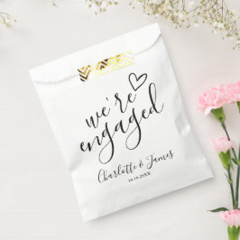 Wir sind Verlobte Engagement Party Schwarz und Wei Geschenktütchen