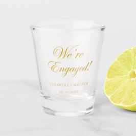 Wir sind Verlobte Verlobung Gold Script Schnapsglas