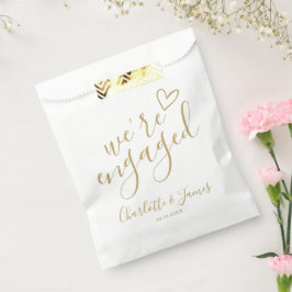 Wir sind Verlobtes Engagement Party Chic Gold Geschenktütchen