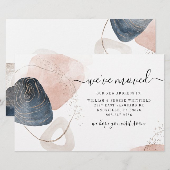 Wir sind zu einer neuen Ankündigung über die Adres Briefpapier (Vorne/Hinten)