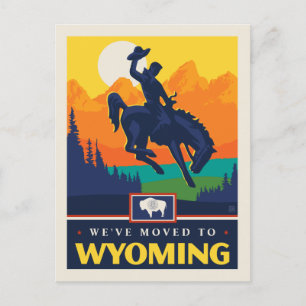 Wir sind zum Wyoming übergegangen Einladungspostkarte