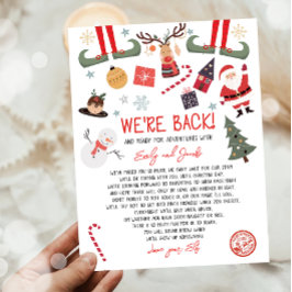 Wir sind zurück Elf Ankunft Letter Elves Weihnacht