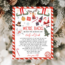Wir sind zurück Elf Ankunft Letter Elves Weihnacht