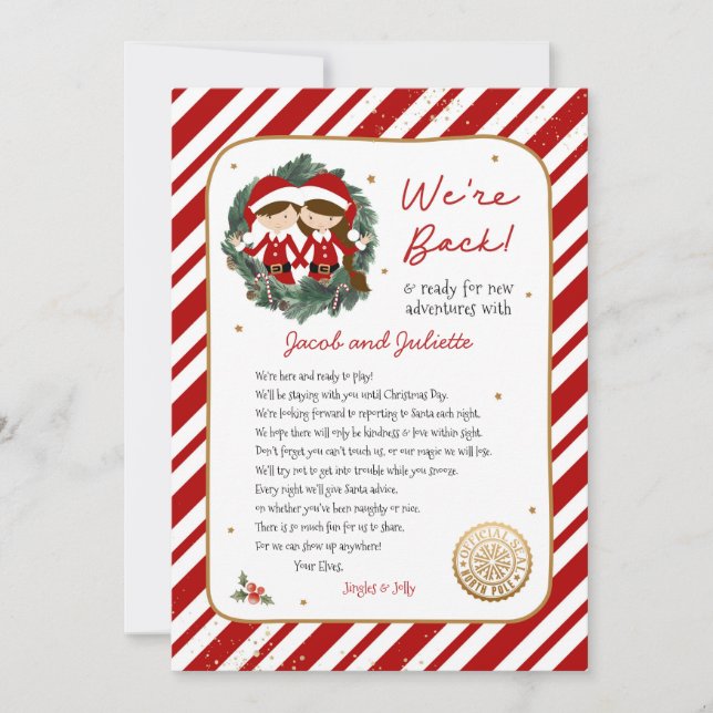 Wir sind zurück Elf Letter Einladung (Vorderseite)