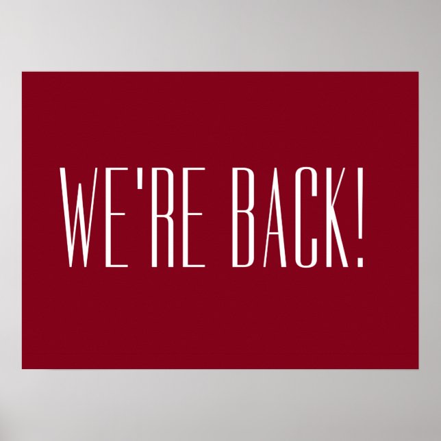 Wir sind zurück rot poster (Vorne)