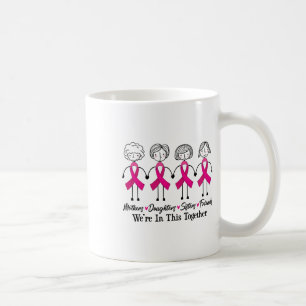 Wir sind zusammen Familienfreunde des Brustkrebs Kaffeetasse