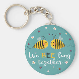 Wir sind zusammen mit Bienen und Blume Valentine Schlüsselanhänger