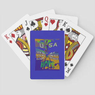 Wir sind zusammen stärker witzig USA Hope Patterns Spielkarten
