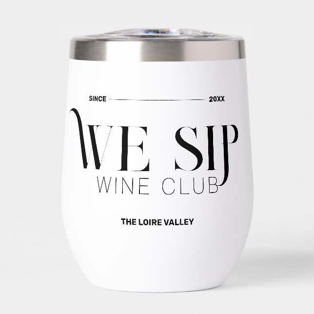 Wir Sip Wine Club Custom Wappen Anspruchsvoll (Vorderseite)