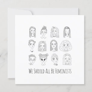 Wir sollten alle Feministinnen und Doodle Art sein