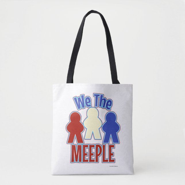 Wir spielen für die Meeple Tabletop Tasche (Vorderseite)