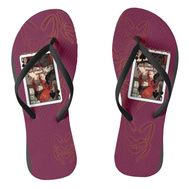 Wir spielen Vixenspiele für Vergnügungskarten Flip Flops (Fußbett)
