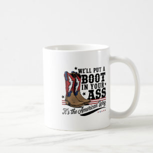 Wir stecken einen Stiefel in dein Western Cowgirl  Kaffeetasse