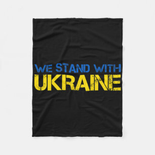 Wir stehen mit der Ukraine 2 Fleecedecke