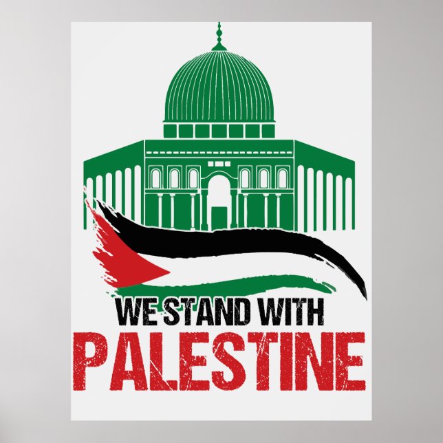 Wir stehen mit Palästina Poster (Vorne)