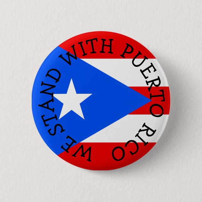 Wir stehen mit Puerto- Ricoknöpfen Button (Vorderseite)