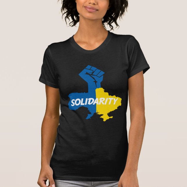 Wir stehen mit Ukraine T-Shirt (Vorderseite)