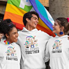 Wir stehen zusammen, um die Einheit der LGBTQ-Mens Hoodie