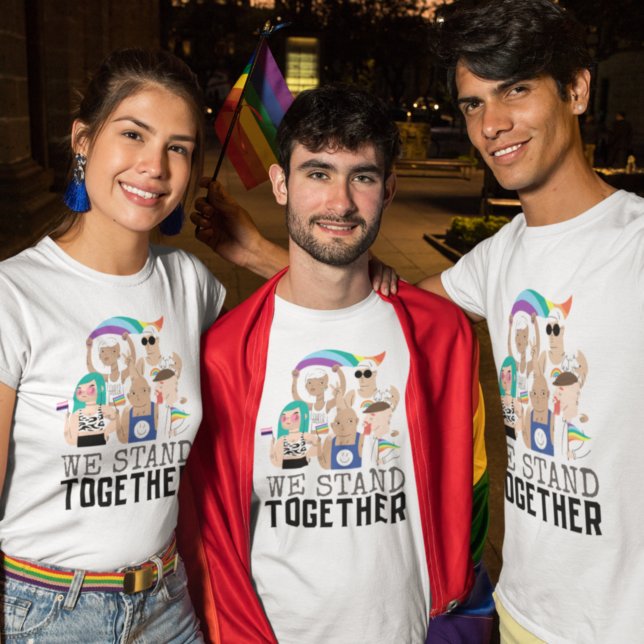 Wir stehen zusammen, um die Einheit der LGBTQ-Mens T-Shirt (Von Creator hochgeladen)