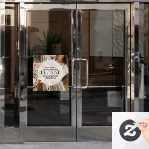 Wir stellen einen Floristen ein Hilfe benötigt Anp Fensteraufkleber