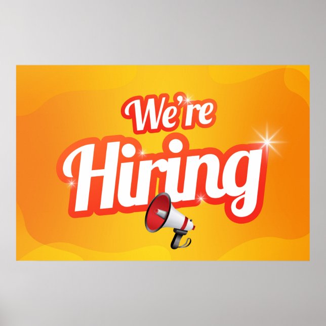 Wir stellen Megaphone Poster ein (Vorne)