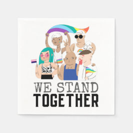 Wir stellen uns LGBT-Pride-Menschen-Illustration z Serviette