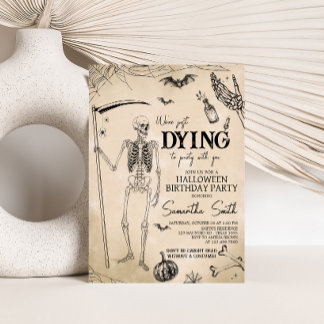 Wir sterben an Halloween-Geburtstagsparty im Party Einladung