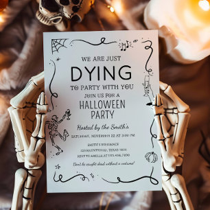 Wir sterben mit Party Halloween-Party Einladung