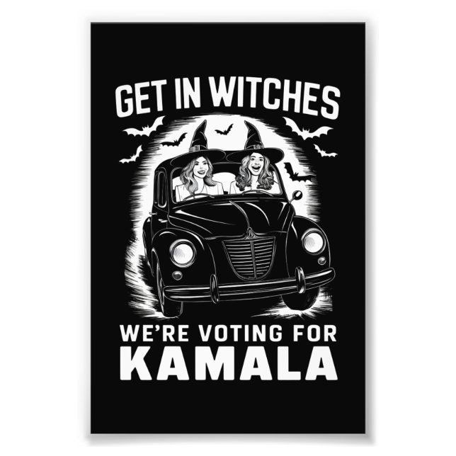 Wir stimmen für Kamala Halloween Fotodruck (Vorne)