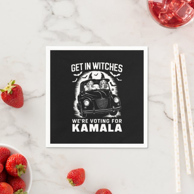 Wir stimmen für Kamala Halloween Serviette (Beispiel)