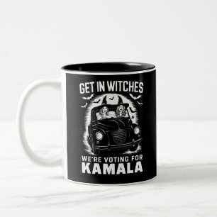 Wir stimmen für Kamala Halloween Zweifarbige Tasse