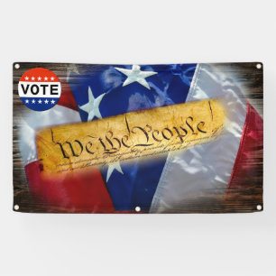 Wir stimmen über die amerikanische Verfassung ab Banner