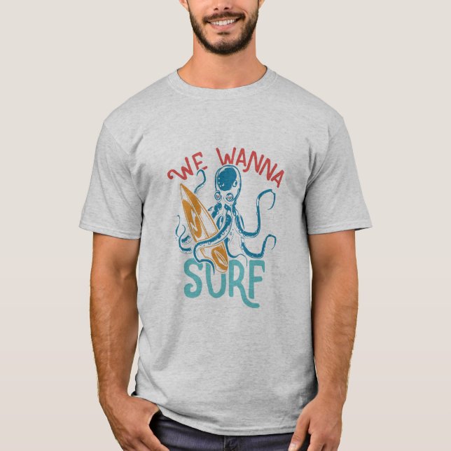 wir surfen wollen T-Shirt (Vorderseite)