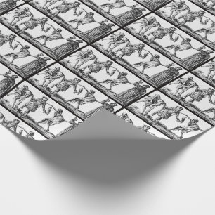 "Wir tanzen mit Todes" schwarze Pest-Packpapier Geschenkpapier