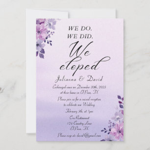 Wir taten es, als wir die Hochzeitsempfehlung geno Einladung