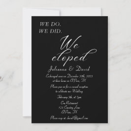 Wir taten es, als wir die Hochzeitsempfehlung geno Einladung