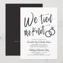 Wir tippen den Knoten | Post Wedding Party Einladung