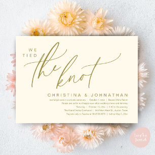 Wir tippten das knot-romantische Hochzeitsessen Einladung