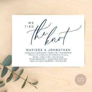 Wir tippten das knot-romantische Hochzeitsessen Einladung