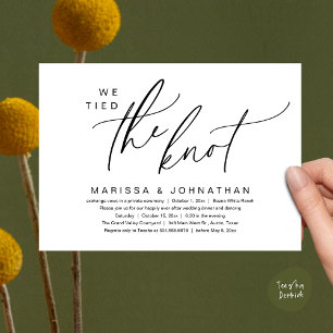 Wir tippten das knot-romantische Hochzeitsessen Einladung