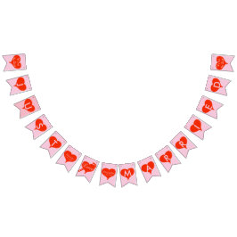 Wir tippten dem Roten Herz das Hochzeitsbanner Wimpelkette