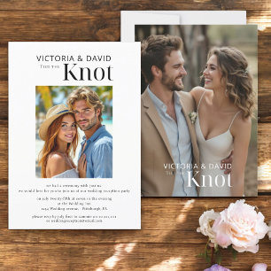 Wir tippten den Knoten Elopement / Hochzeitsempfan Einladung