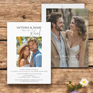 Wir tippten den Knoten Elopement / Hochzeitsempfan Einladung