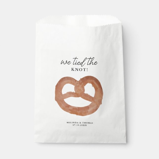 Wir tippten die Bretzel-Hochzeit des Knotens Geschenktütchen (Vorderseite)