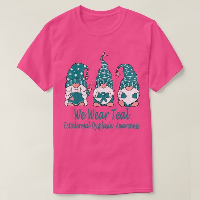 Wir tragen Aquamarin für ektodermale Dysplasie Bew T-Shirt (Design vorne)